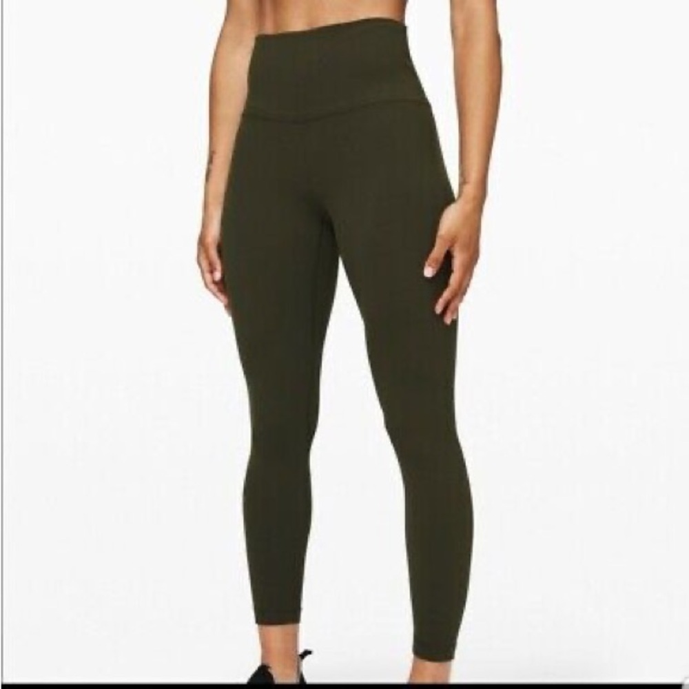 Olive green High-Rise lululemon Leggings size 4